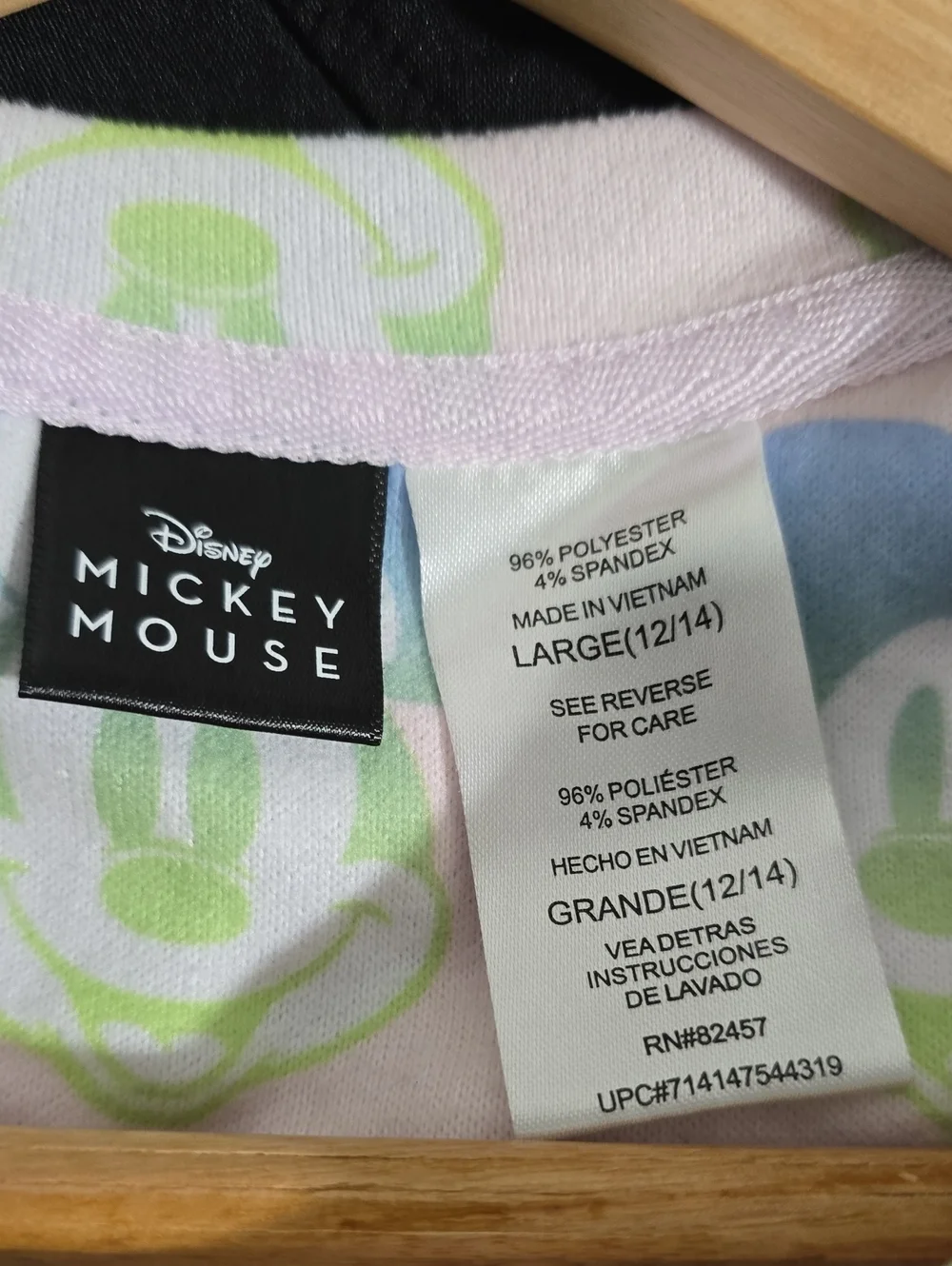 Girls Disney Pastel Rainbow Mickey & Minnie Sleep Top